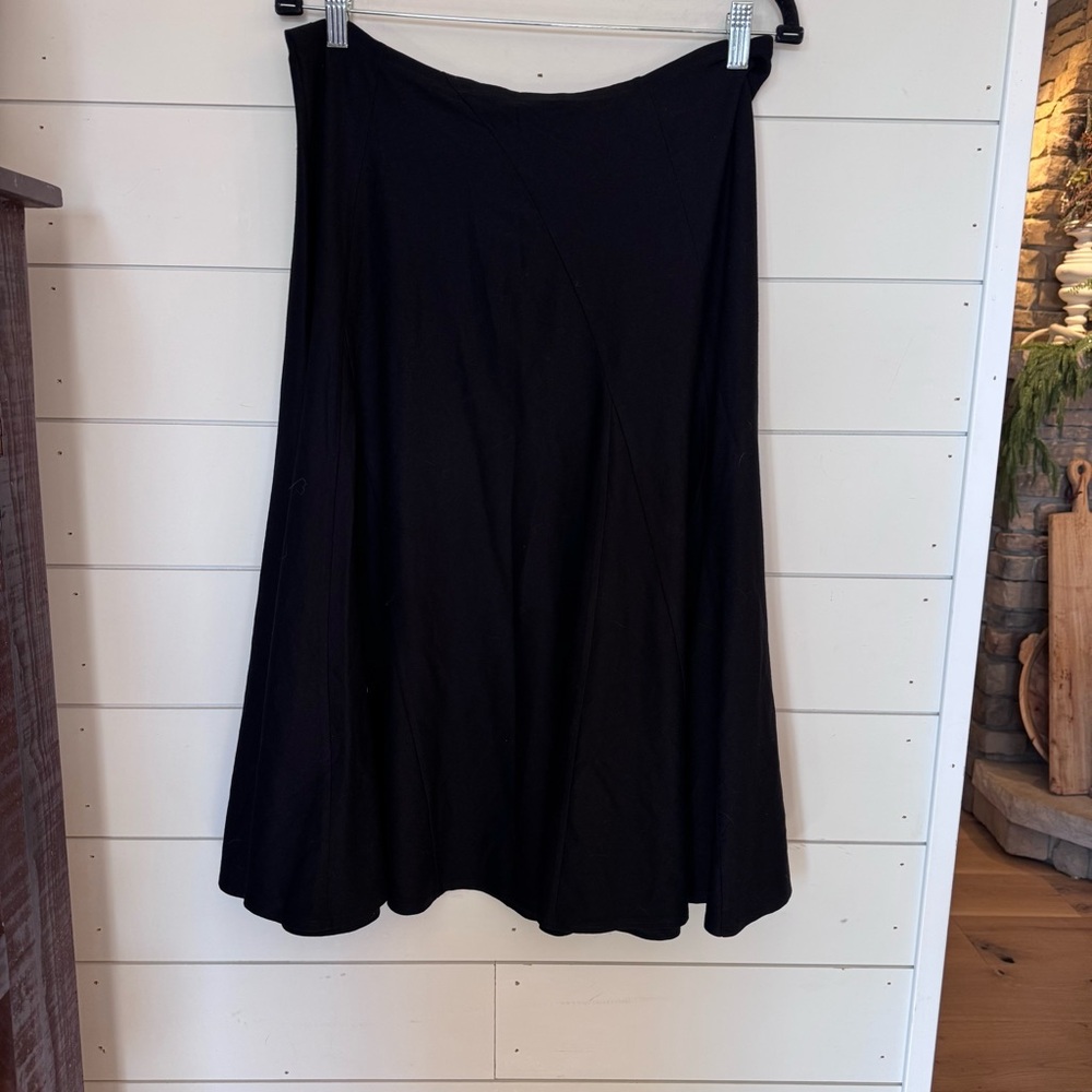 Eileen Fisher Black A-Line Swing Skirt size Women’s S/M